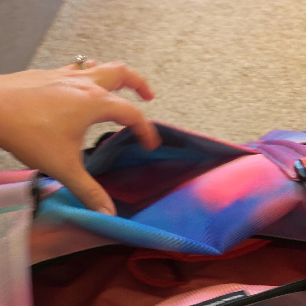 Herschel Supply Company Tie-Dye Pink & Blue Travel Duffel - Picture 7 of 12